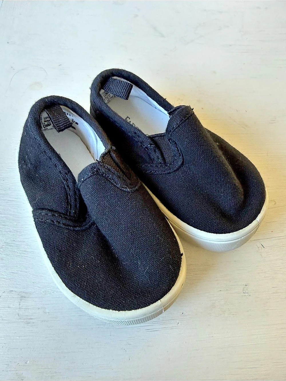 Faded Glory Black Slip-On Sneakers